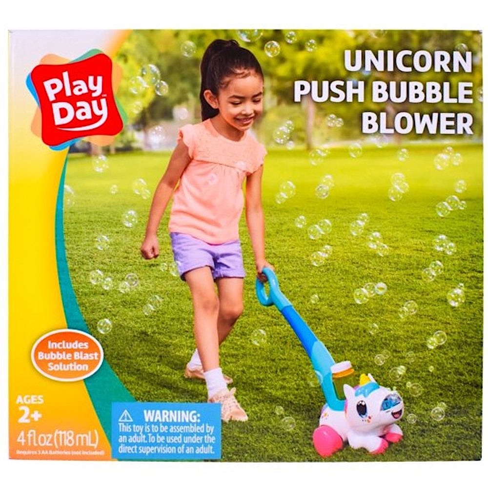 Unicorn Automatic Push Bubble Walking Blower And Bubble Solution Age 2+ NEW